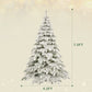 7.5 ft Snow-Flocked Artificial Christmas Tree with 400 LED Lights – Customizable Holiday Decor for Home & Office Christmas 2024