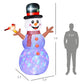 Inflatable Snowman with LED Lights – 65" Tall, Colorful Rotating Design, Outdoor Safe, Christmas Decor 2024