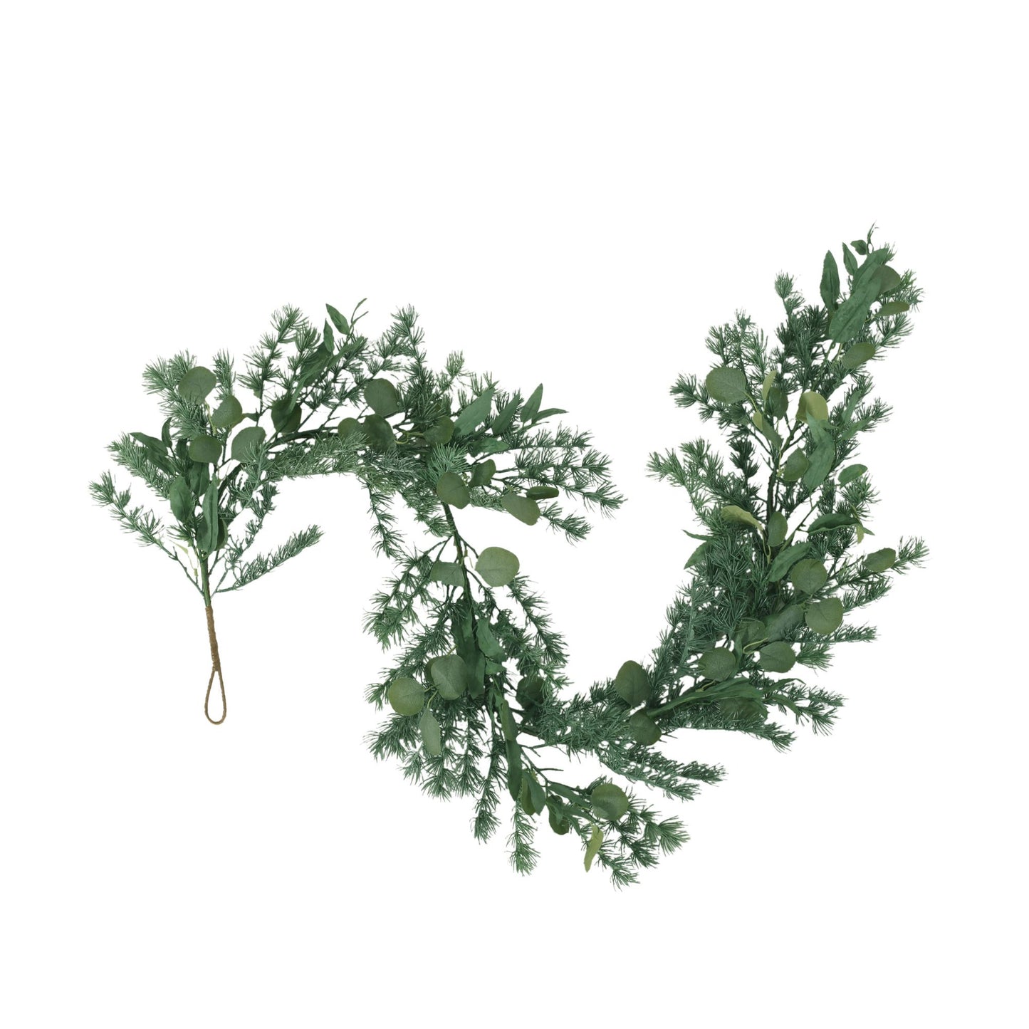 5.5' Eucalyptus & Olive Leaves Garland – Lightweight Woodland Decor for Indoor Use, Christmas 2024