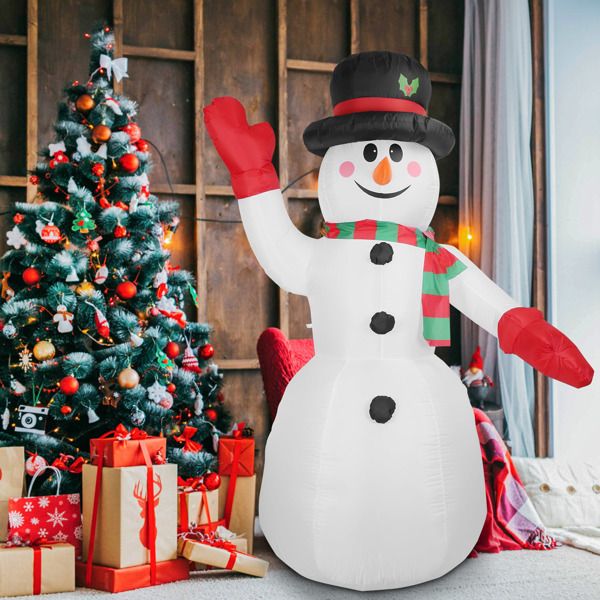 Giant 7.9FT Inflatable Christmas Snowman – LED Light-Up Decor with Waterproof Design for Outdoor Lawn, Holiday Festivities 2024