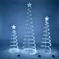 6ft Battery-Operated LED Spiral Christmas Tree - Cool White Lights with Twinkle/Steady Modes for Festive Decor 2024