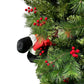 7.5 ft Unique Upside Down Christmas Tree with Santa's Legs and Artificial Berries – Festive Holiday Decor for 2024