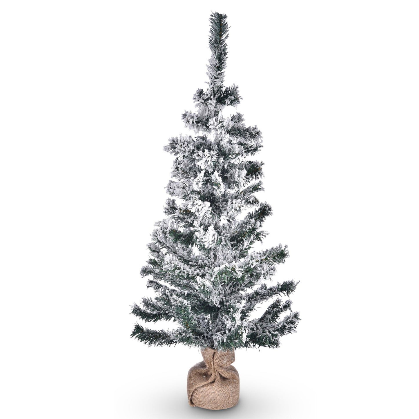 3 ft Snow-Flocked Artificial Christmas Tree – Realistic Holiday Decor for Small Spaces, Perfect for Festive Decoration 2024