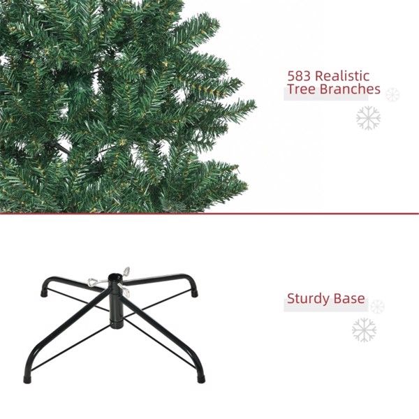 9 ft Slim Pencil Christmas Tree – Realistic Green Holiday Decor for Small Spaces, Perfect for Christmas 2024