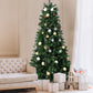 8FT Pre-Lit Realistic Christmas Tree – Fluffy PE/PVC Design with LED Lights, Perfect Holiday Decor for Christmas 2024