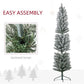 6 ft Slim Snow-Flocked Christmas Tree – Realistic Indoor Holiday Decor for Small Spaces, Perfect for Christmas 2024