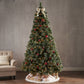 9' Snow-Flocked Cashmere Christmas Tree with 105 Pine Cones & 1200 Clear Lights - Perfect Holiday Decor for 2024