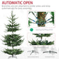 9 ft Realistic Pine Hinged Christmas Tree – 1939 Branch Tips, Steel Base, Auto Open Design for Holiday Decor 2024