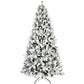 8ft Pre-Lit Christmas Tree – Flocked PE/PVC Design with 470 LED Lights, Ideal Holiday Decor for Home & Office Christmas 2024