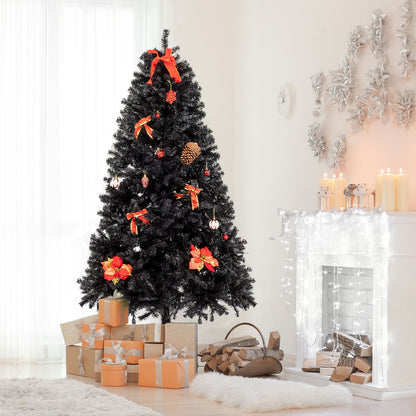 7.5 ft Black Tie Christmas Tree – 2500 Branches, Perfect Holiday Decor for Festive Celebrations 2024