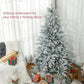 6ft Snow-Flocked Christmas Tree – Realistic Holiday Decor for Home & Office, Perfect for Christmas 2024