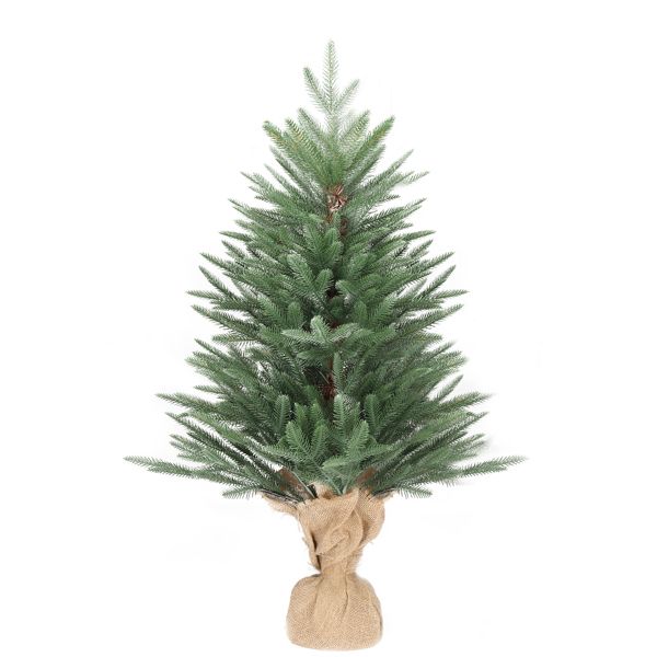 3 FT Tabletop Mini Christmas Tree – Realistic Green Holiday Decor with 100 Branch Tips, Perfect for Small Spaces & Office Use Christmas 2024