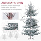 7.5 ft Snow-Flocked Nordic Pine Christmas Tree – Realistic Indoor Holiday Decor for Festive Celebration 2024