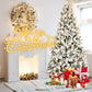 8ft Pre-Lit Snow-Flocked Christmas Tree with Colorful & Warm LED Lights – Perfect Holiday Decor for Home, Christmas 2024