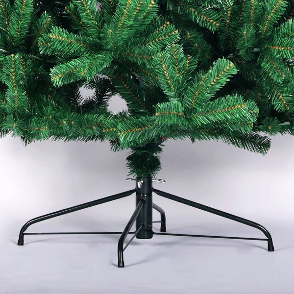 7.5 ft Full Natural Spruce Artificial Christmas Tree - Customizable Holiday Decor with Sturdy Metal Stand, Ideal for Festive Season 2024