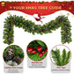 4 ft Pre-Lit Artificial Christmas Tree Set with Wreath, Garland & Entrance Trees - LED Lights for Festive Home Decor 2024