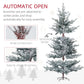 7.5 ft Snow-Flocked Nordic Pine Artificial Christmas Tree with 1218 Tips – Easy Assembly Hinged Design for Home & Office Holiday Decor 2024