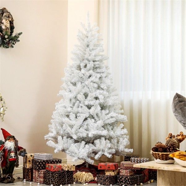 6ft White Christmas Tree – Realistic Holiday Decor with Flame Retardant Branches, Perfect for Indoor Use Christmas 2024