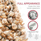 6.5 ft Pre-Lit Snow-Flocked Christmas Tree – Realistic Holiday Decor with Warm White Lights, Perfect for Home Christmas 2024