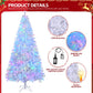 8 FT White Pre-Lit Christmas Tree with 500 RGB Lights – APP Controlled Holiday Decor for Home, Office & Parties 2024