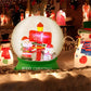 4 Ft Inflatable Christmas Snow Globe – LED Lit Santa & Snowmen, Outdoor Decoration for Holiday 2024