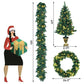 4-Piece Pre-Lit Christmas Decoration Set with Wreath, Garland, and Entrance Trees for Festive Holiday Decor 2024