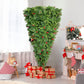 7.5 ft Unique Upside Down Christmas Tree with Santa's Legs and Artificial Berries – Festive Holiday Decor for 2024