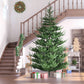 9 ft Realistic Pine Hinged Christmas Tree – Auto Open Design with 1939 Branches, Perfect Holiday Decor for Christmas 2024