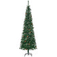 6.5 ft Slim Pencil Christmas Tree with Pine Cones – Lush Green Holiday Decor for Small Spaces, Perfect for Christmas 2024