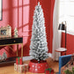 6 ft Slim Snow-Flocked Christmas Tree – Realistic Indoor Holiday Decor for Small Spaces, Perfect for Christmas 2024