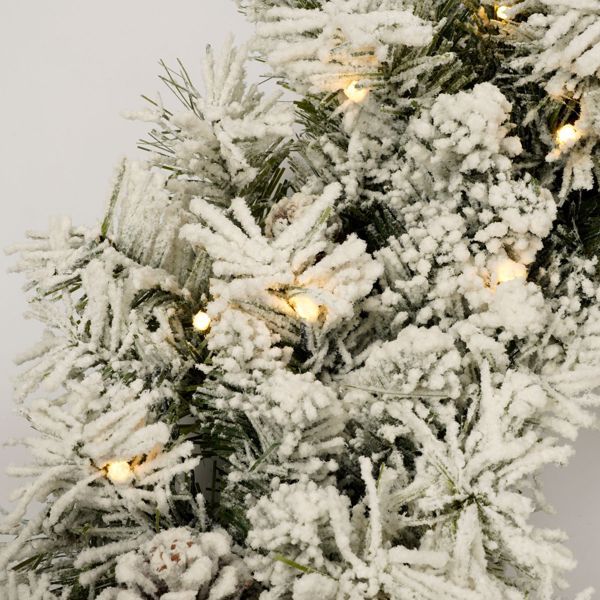 4 ft Pre-Lit Artificial Christmas Tree Set with Wreath and Entrance Trees – Festive Decor with 325 LED Lights for Home & Office Christmas 2024