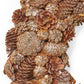 18.5-inch Champagne Pinecone Christmas Wreath – Glitter Accents, Perfect for Front Door, Holiday Decor 2024