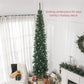 9.5 ft Slim Pencil Christmas Tree with Pinecones - Realistic Holiday Decor for Small Spaces, Perfect for Christmas 2024