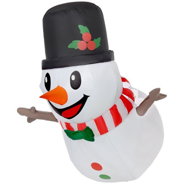 Inflatable Snowman Christmas Decor – 41.3" LED Lit Hanging Design, Indoor/Outdoor Use, Holiday Decoration 2024