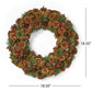 Natural Pine Cone Christmas Wreath – 18.5-inch Glitter Decor for Front Door, Holiday Decor 2024