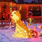 43.5" LED Lighted Christmas Dog Decoration – Adorable Outdoor Display with Antlers & Scarf, Festive Decor 2024