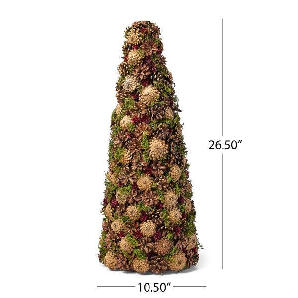 Pinecone Holiday Tabletop Christmas Tree – Festive Indoor Decor for Unique Celebrations 2024