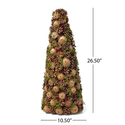 Pinecone Holiday Tabletop Christmas Tree – Festive Indoor Decor for Unique Celebrations 2024