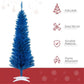 5 ft Slim Pencil Blue Christmas Tree - 294 Branches for a Lush Look, Ideal Holiday Decor for Christmas 2024