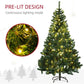 6 ft Pre-Lit Artificial Christmas Tree – Festive Holiday Decor with 250 LED Lights, Perfect for Home Christmas 2024