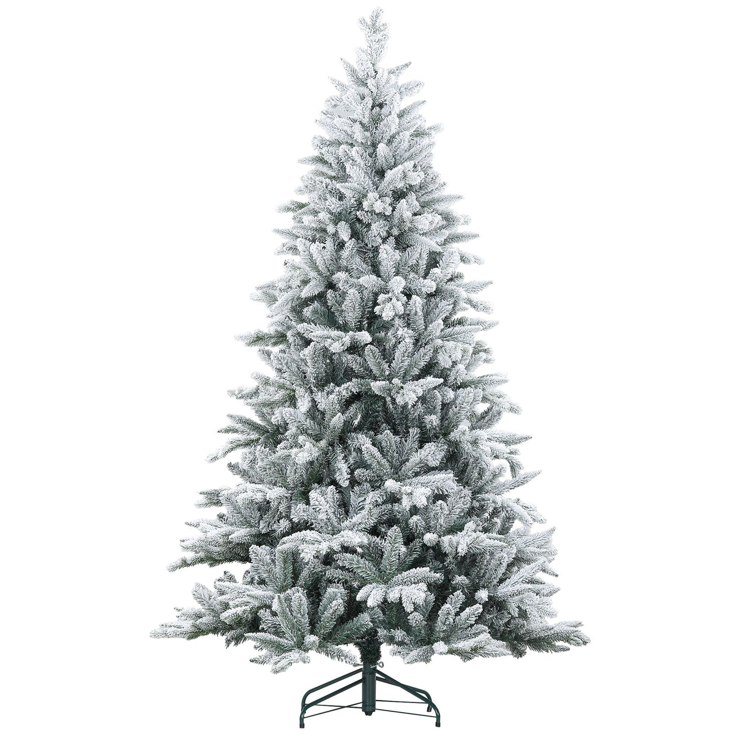 7 ft Snow-Flocked Christmas Tree with 1401 Tips – Realistic Holiday Decor for Home & Office, Easy Assembly, Christmas 2024