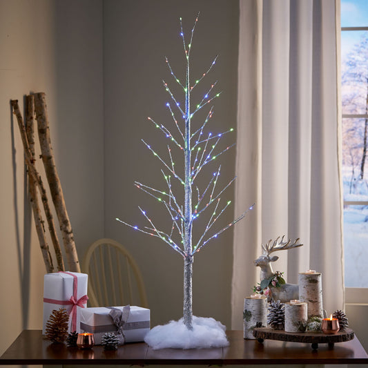 4FT Multi-Colored LED Paper Twig Tree for Eco-Friendly Holiday Decor 2024