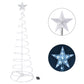 5 Ft Lighted Spiral Christmas Tree with 182 Cool White LEDs - Battery Operated Outdoor Decor for Holiday 2024