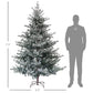 7.5 ft Snow-Flocked Nordic Pine Artificial Christmas Tree with 1218 Tips – Easy Assembly Hinged Design for Home & Office Holiday Decor 2024