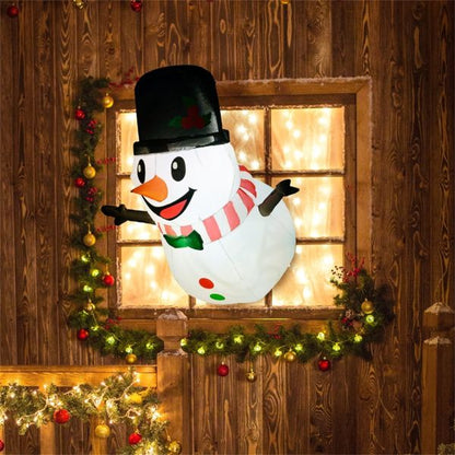 Inflatable Snowman Christmas Decor – 41.3" LED Lit Hanging Design, Indoor/Outdoor Use, Holiday Decoration 2024