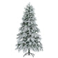 6FT Pre-Lit Snow-Flocked Christmas Tree with Colorful LED Lights – 790 Branch Tips, Perfect Holiday Decor for Home & Office 2024