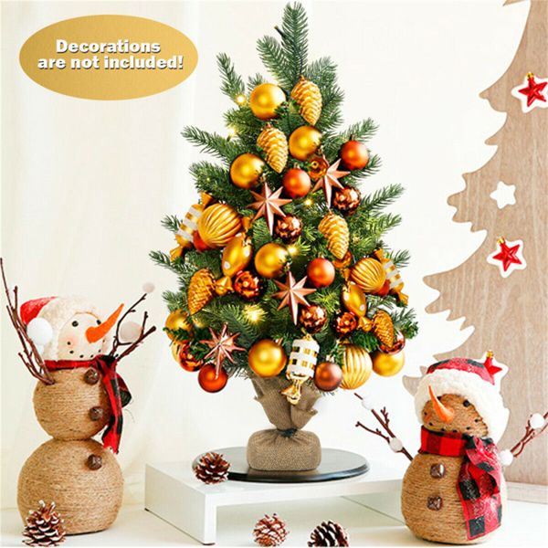 24-Inch Pre-Lit LED Christmas Tree – Mini Tabletop Holiday Decor with Timer Function, Perfect for Home & Office Christmas 2024