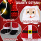 6FT Pre-lit Waving Santa Decoration – Sparkly Plush Fabric with 180 Warm White LED Lights, Indoor/Outdoor Holiday Decor 2024