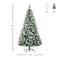 6 ft Snow-Flocked Artificial Christmas Tree with Pinecones – Realistic Holiday Decor for Indoor Use, Perfect for Christmas 2024