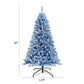 6FT Snow-Flocked Pre-Lit Artificial Fir Christmas Tree with 750 Branch Tips – LED Warm Lights for Festive Holiday Decor 2024